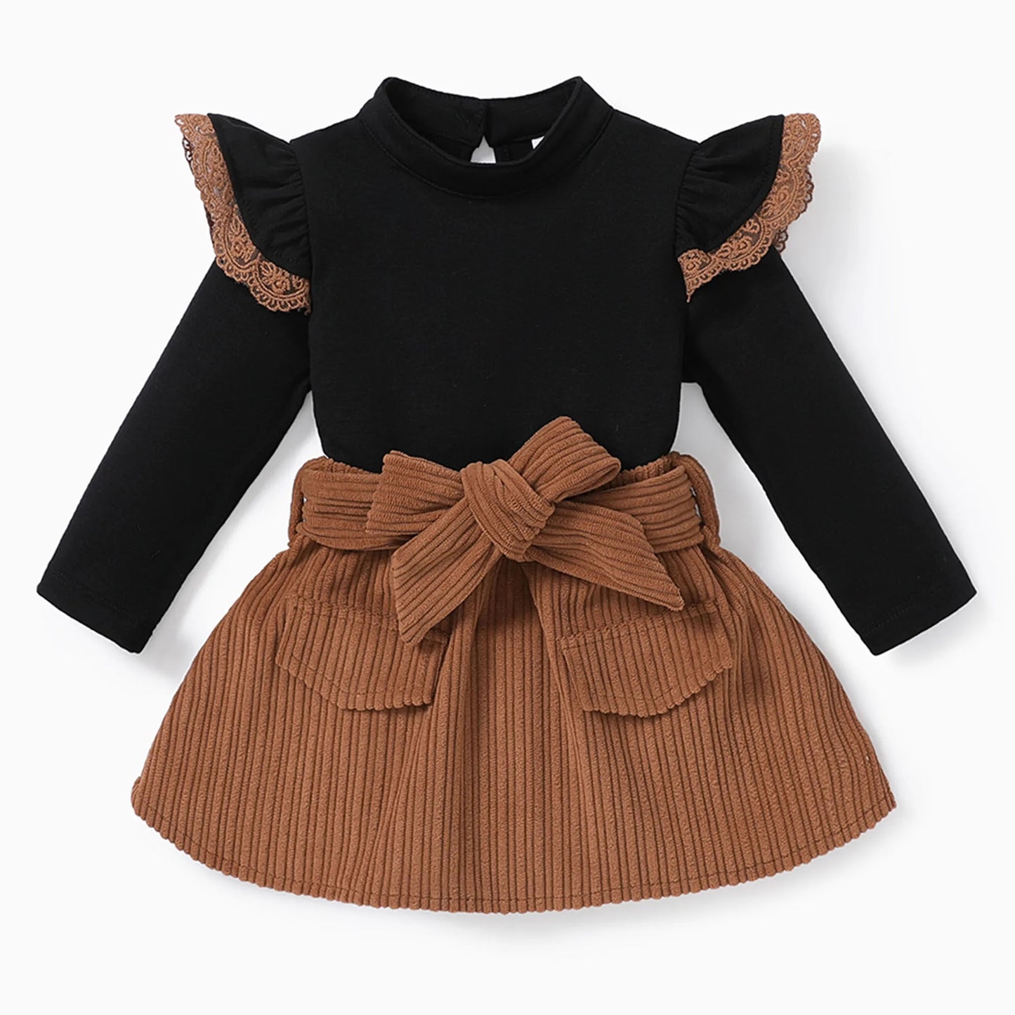 winter dress girls warm skirt set style