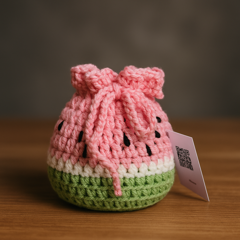 baby girl purse watermelon design hand made