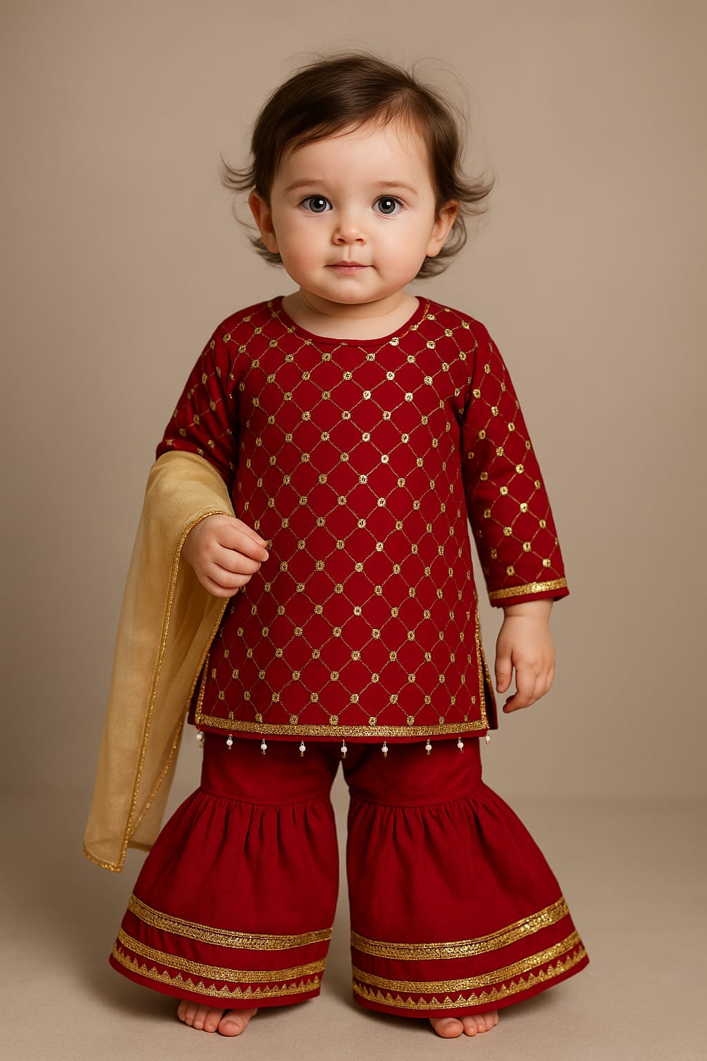 stylish baby sharah sets for your lovely girl 3 piece