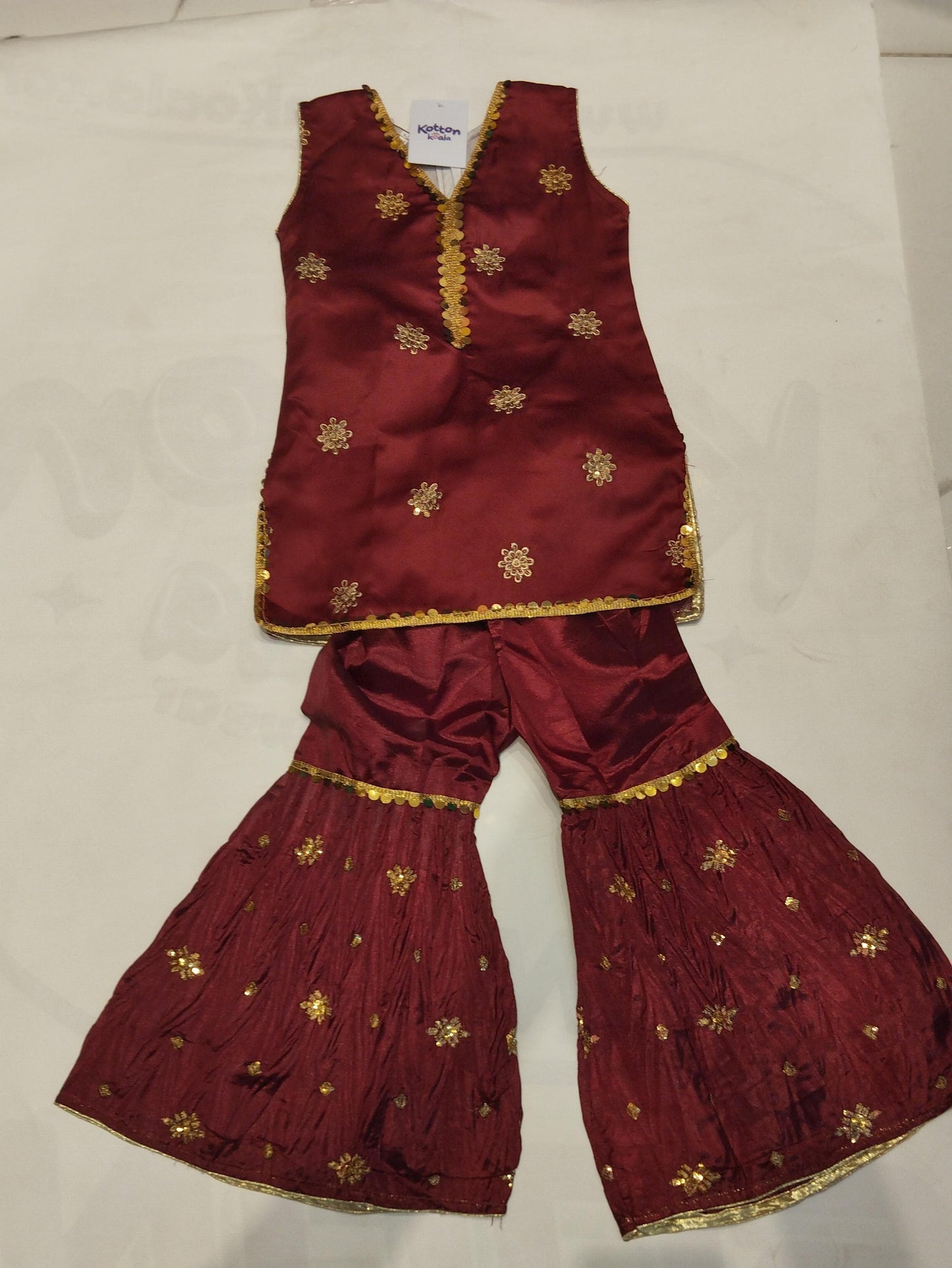 Top floral with shararah set girls