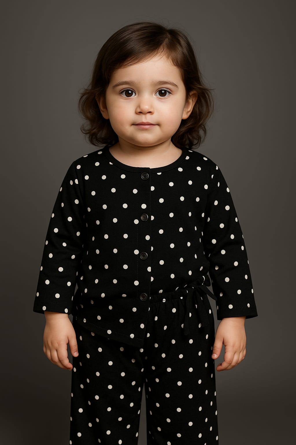 Girls Toddler Dress Style night suits polka dots