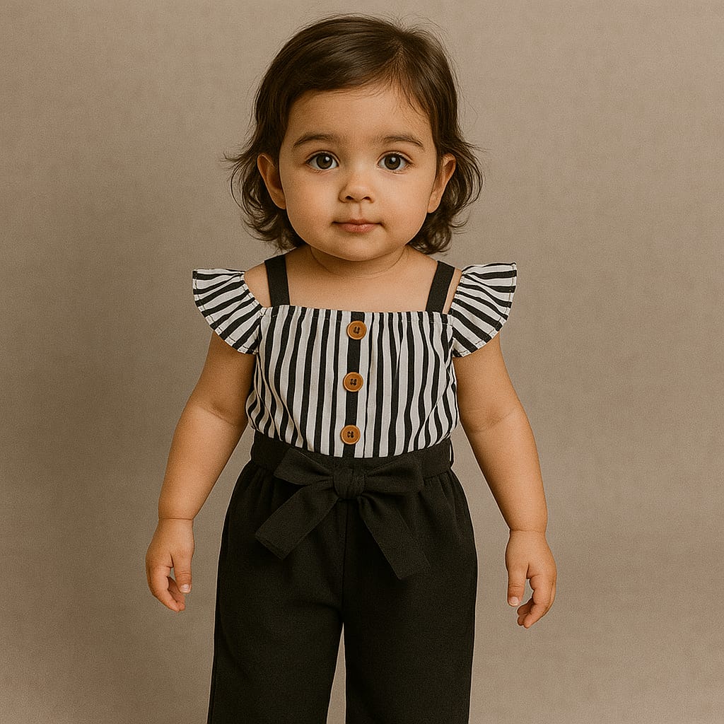 Summer girls jumpsuit Short Sleeve