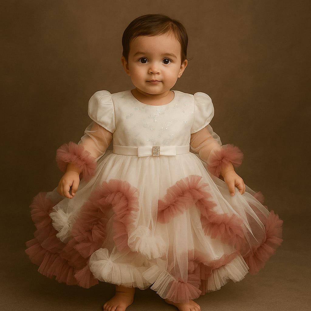 Girls birthday frocks in colours Baby Toddler Cute 1pcs Set