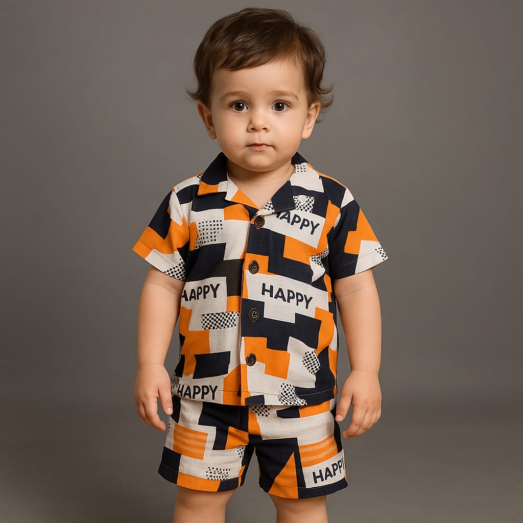 2 piece Boys Toddler Stylish short shirt night suit
