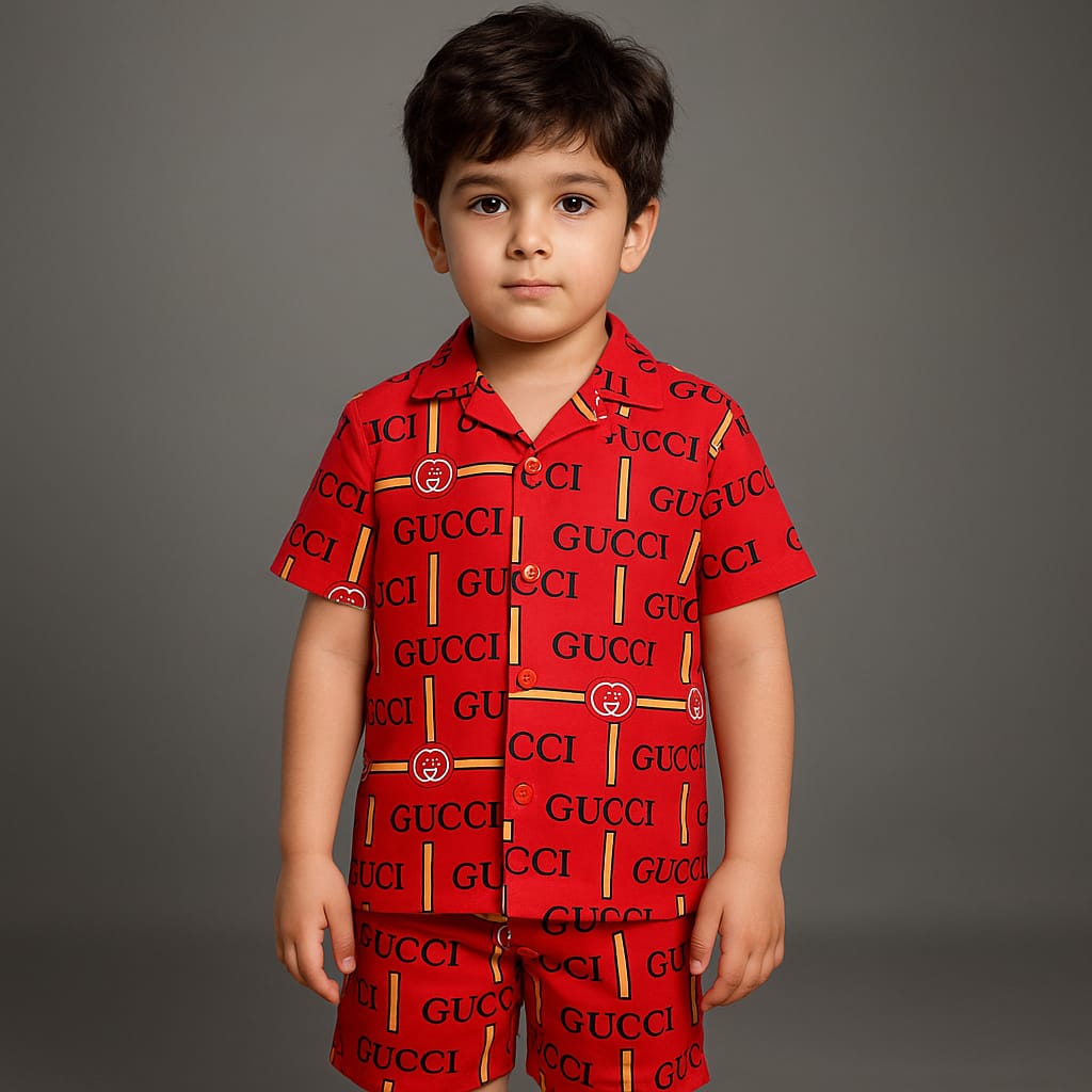 2 piece Boys Toddler Stylish short shirt night suit