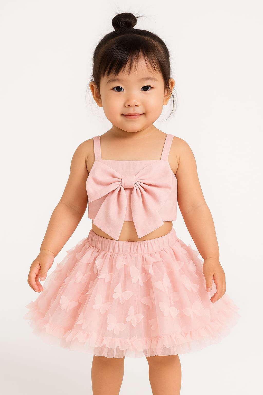 baby girl 3d butterfly skirt with top