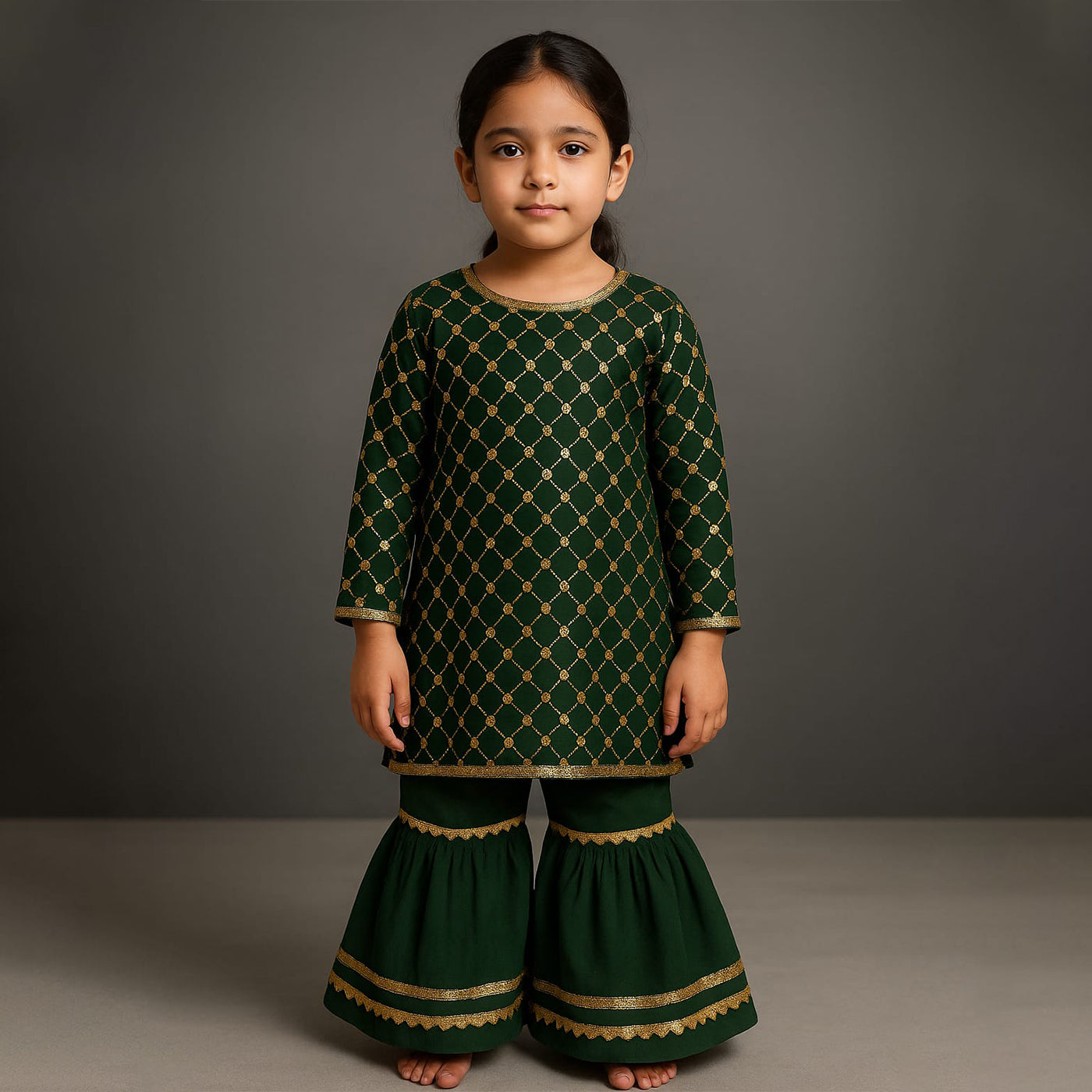 Summer Girls Lahngha set on Eid Toddler Cute Frock