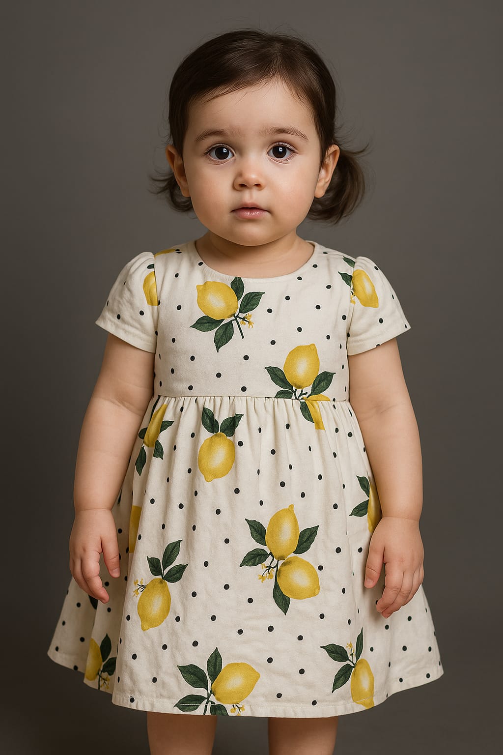 Girls Toddler frock lemon Festival Dress Style