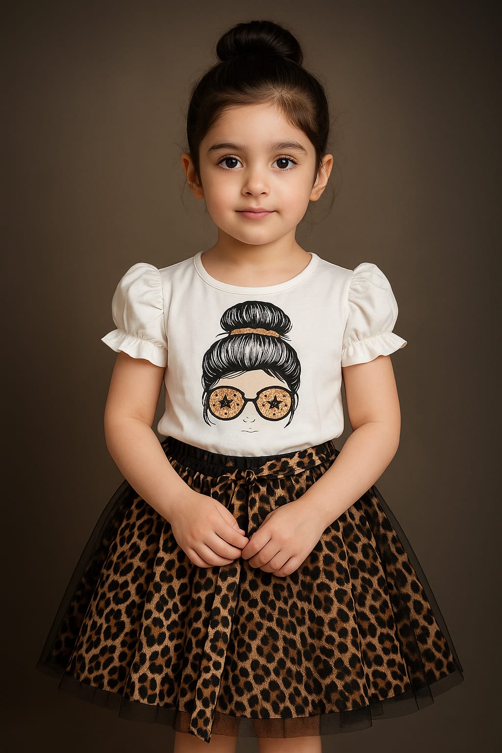 PINCESS DRESS SHIRT WITH SKIRT PRINTED