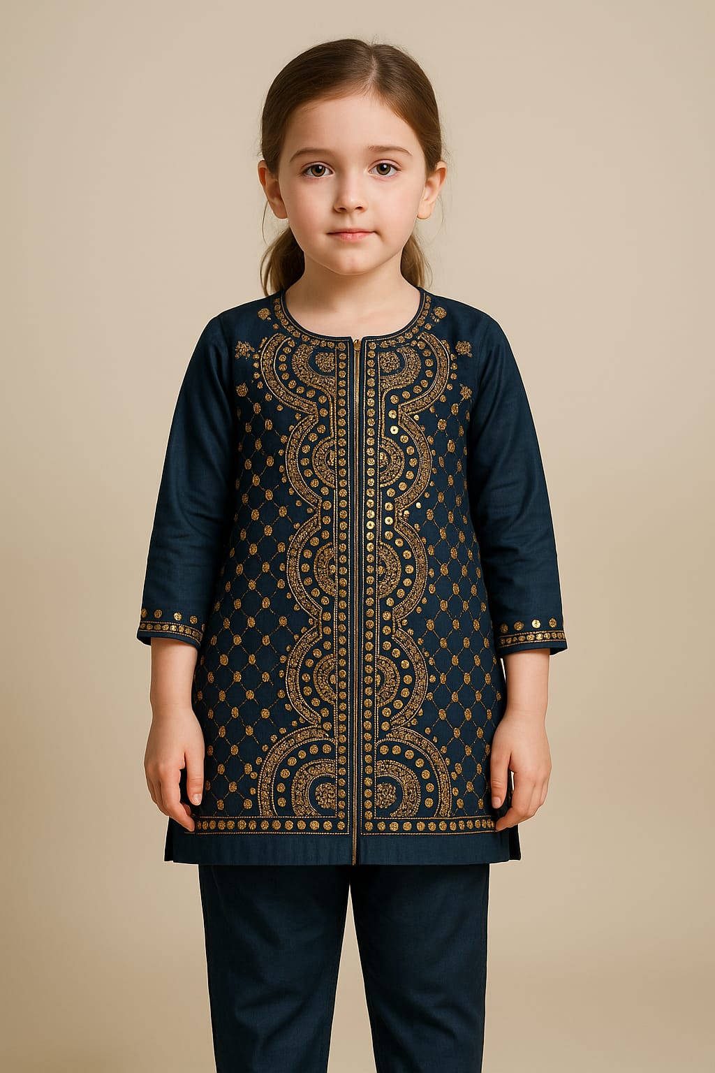 2 piece summer cotton Girls Toddler Dress Style