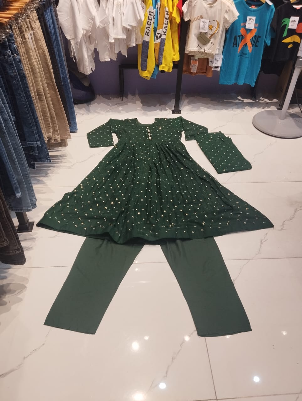 Cute 3 piece Floral Style Girls Frock
