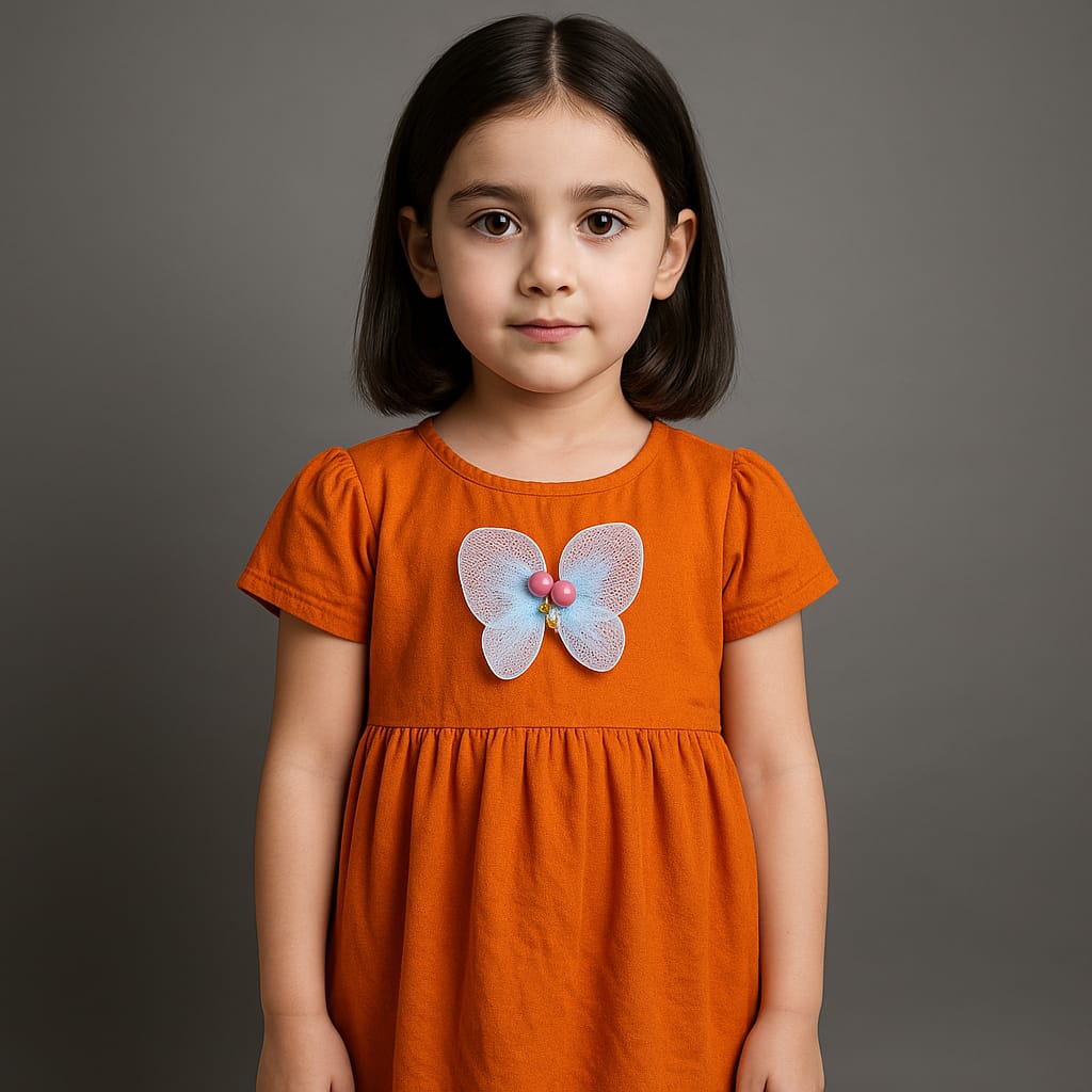 summer dress girls cool style butterfly design