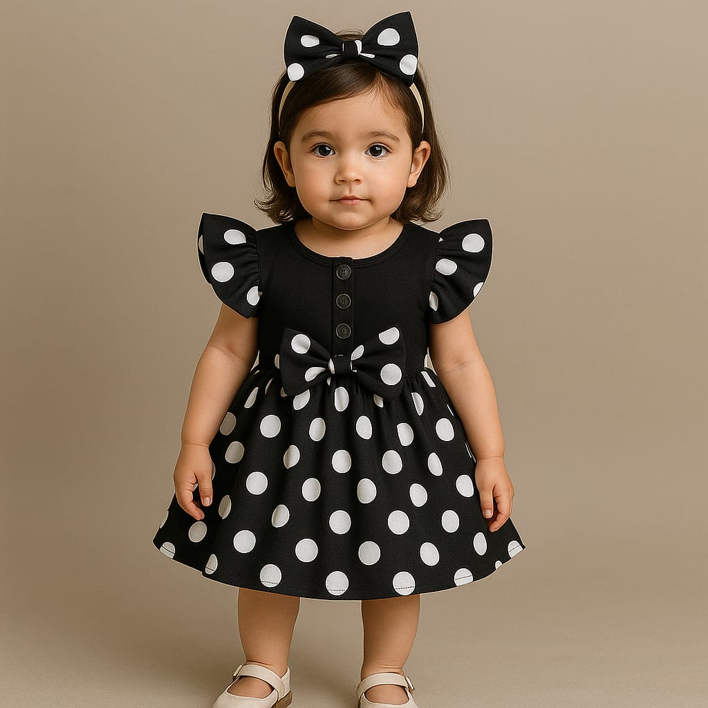 summer dress girls cool style polka dots