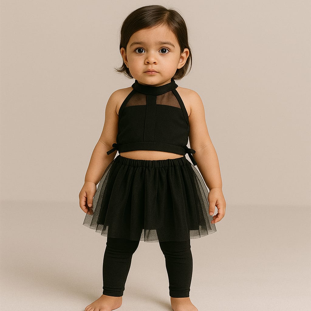 summer dress girls cool style black net