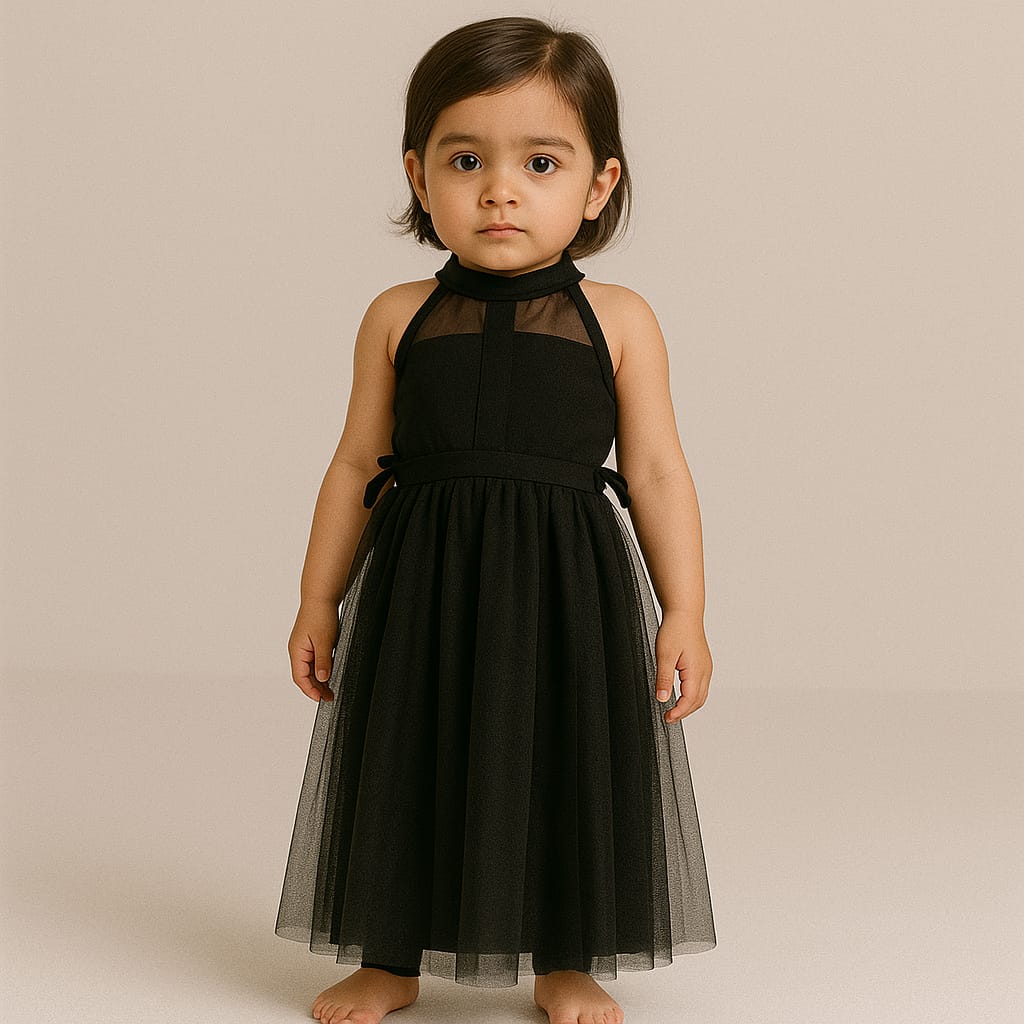 summer dress girls cool style black net