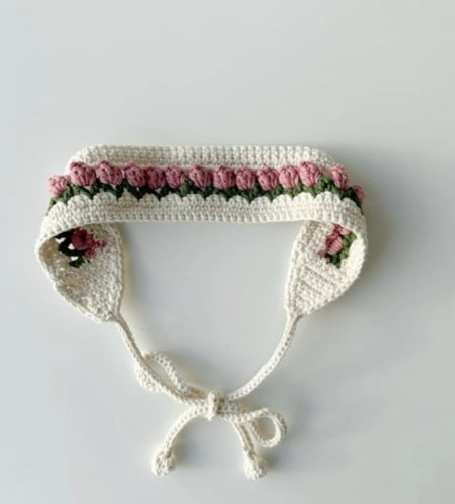 Girls hand made cute tulip flowers head band design