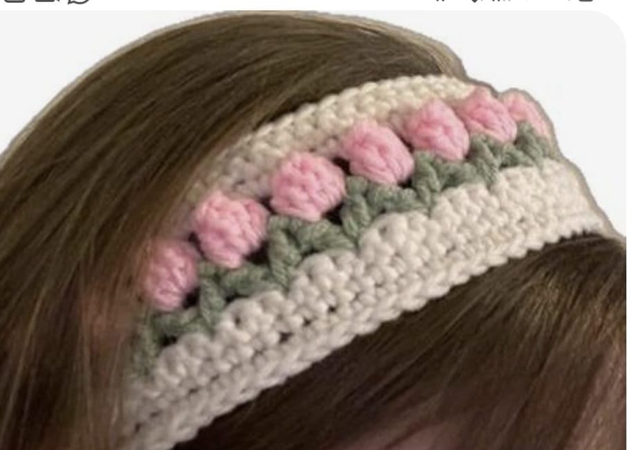 Girls hand made cute tulip flowers head band design