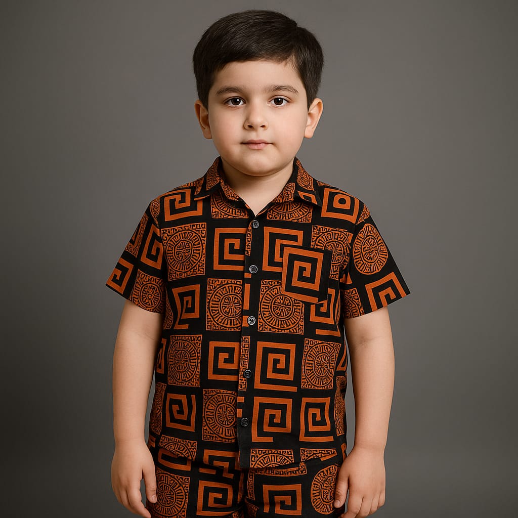 2 piece Boys Toddler Stylish short shirt night suit