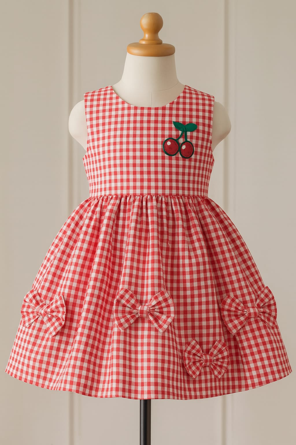 kids baby girls summer check frock