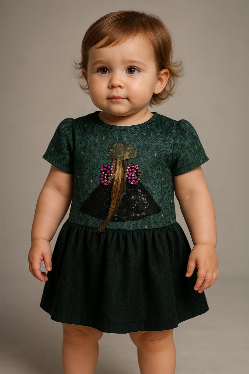 doll 3D TOP with frock jackward