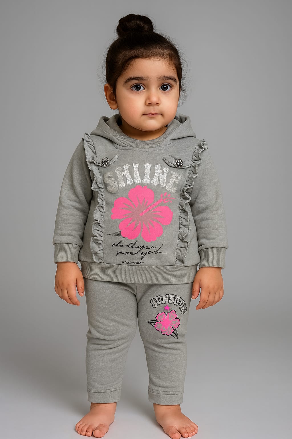 2 piece girls shirt set soft summer