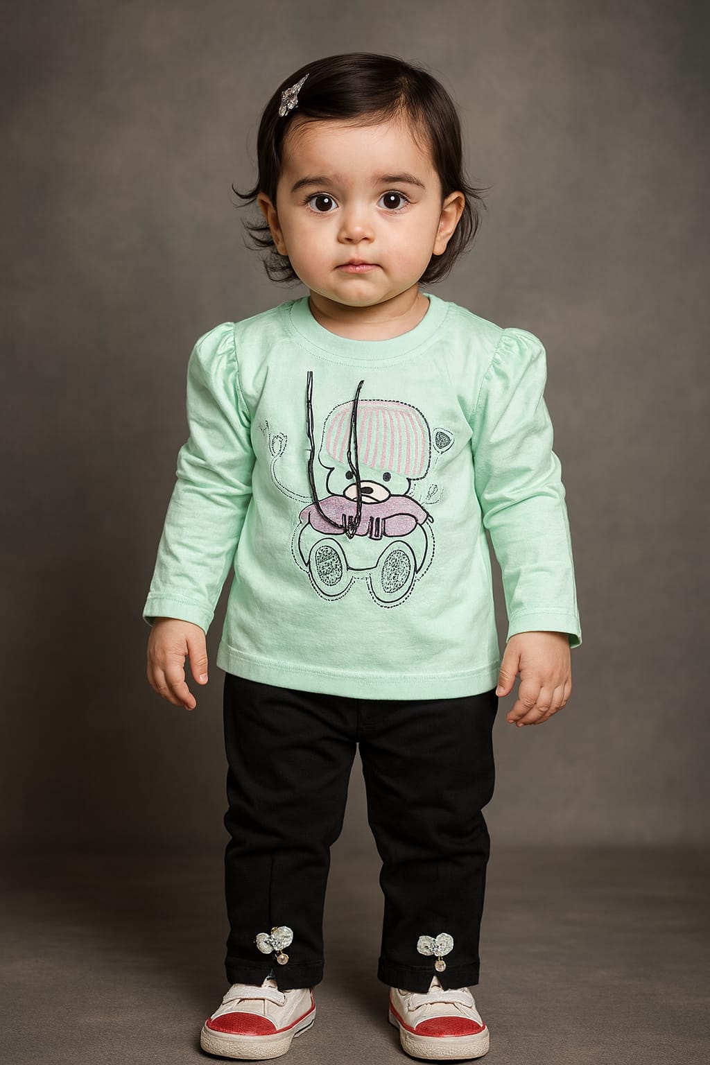 2 piece girls shirt set soft