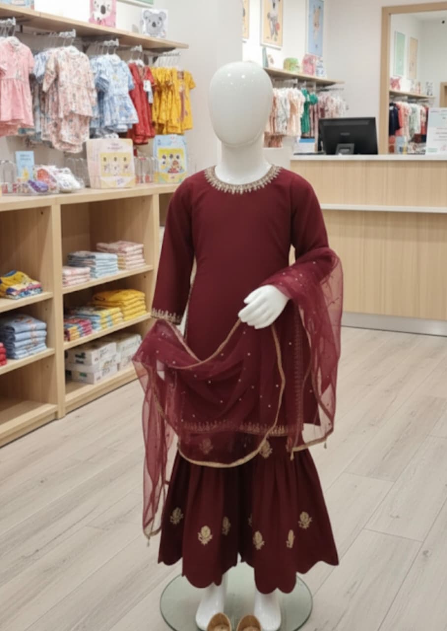 party wear lehenga top dupatta set baby girls