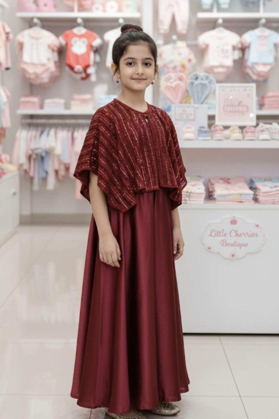 Top floral with maxi girls