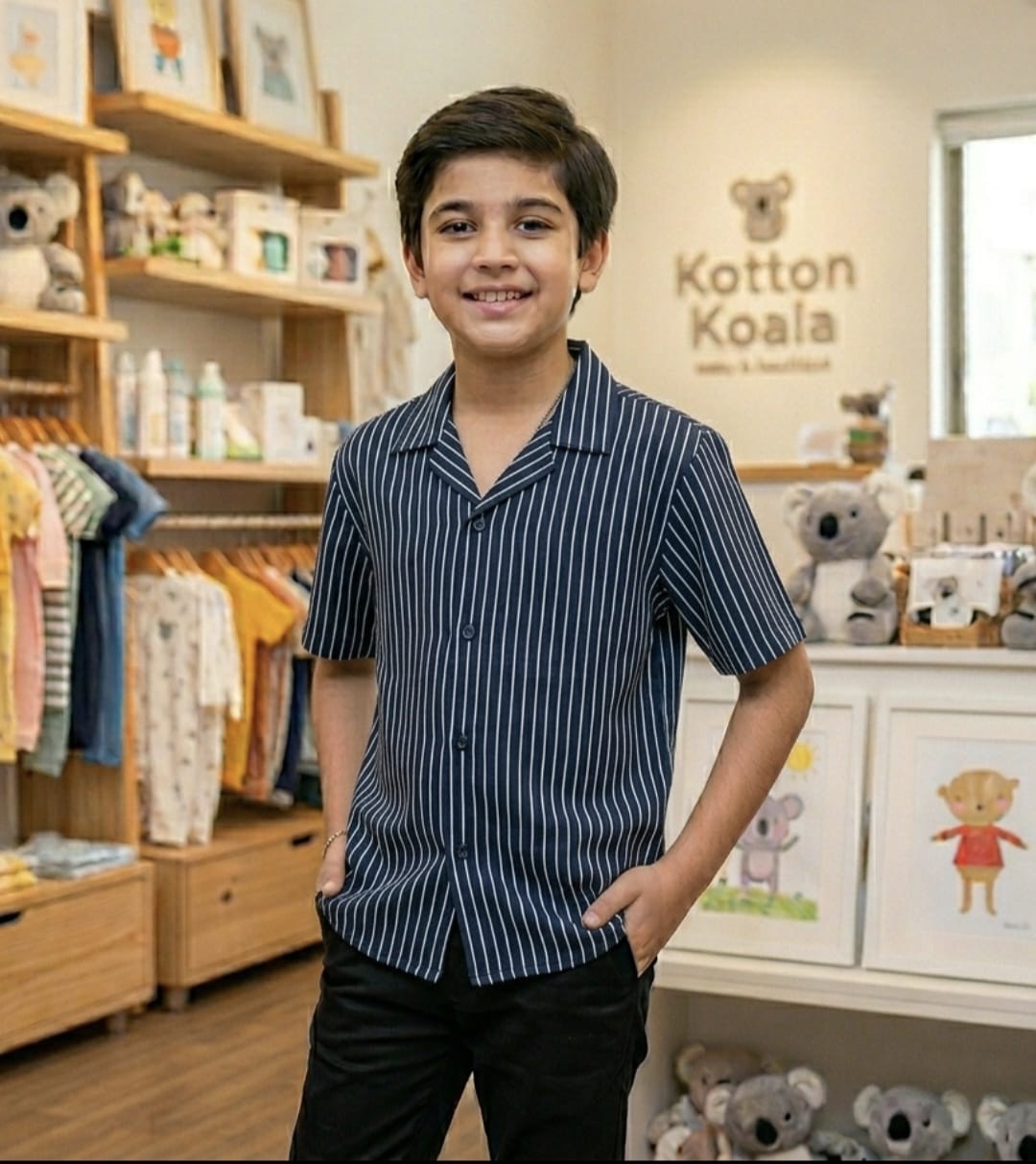 1 piece Boys shirt lines soft