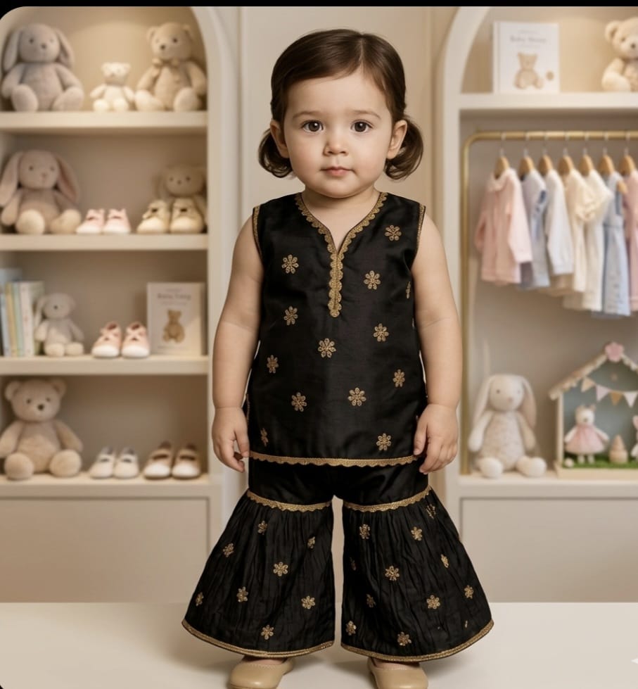 Top floral with shararah set girls