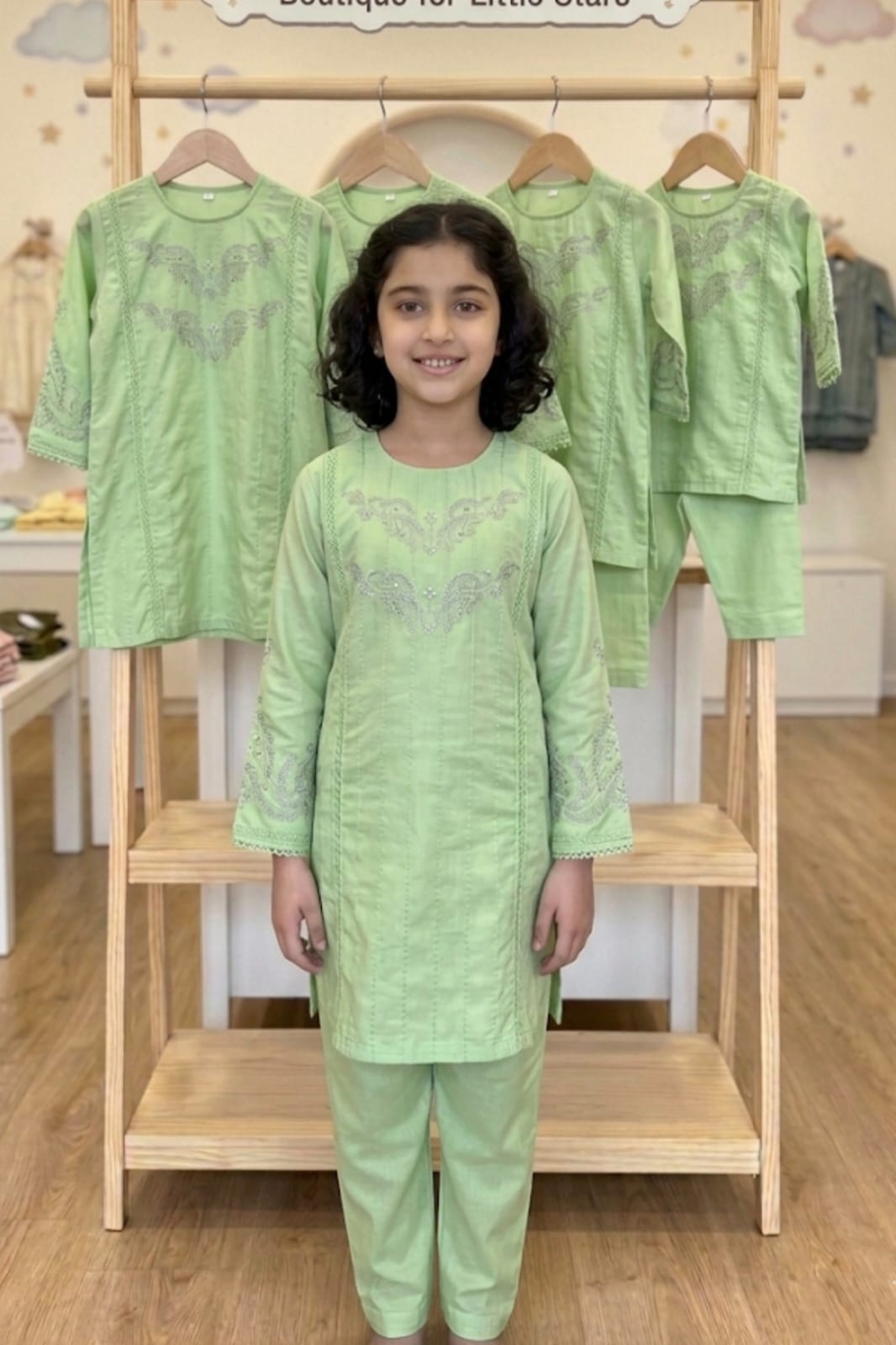 2 piece girls shirt pajama set cotton soft summer