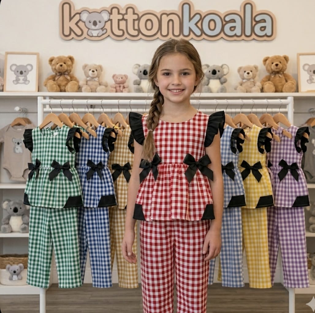 2 piece girls frock pajama cotton soft