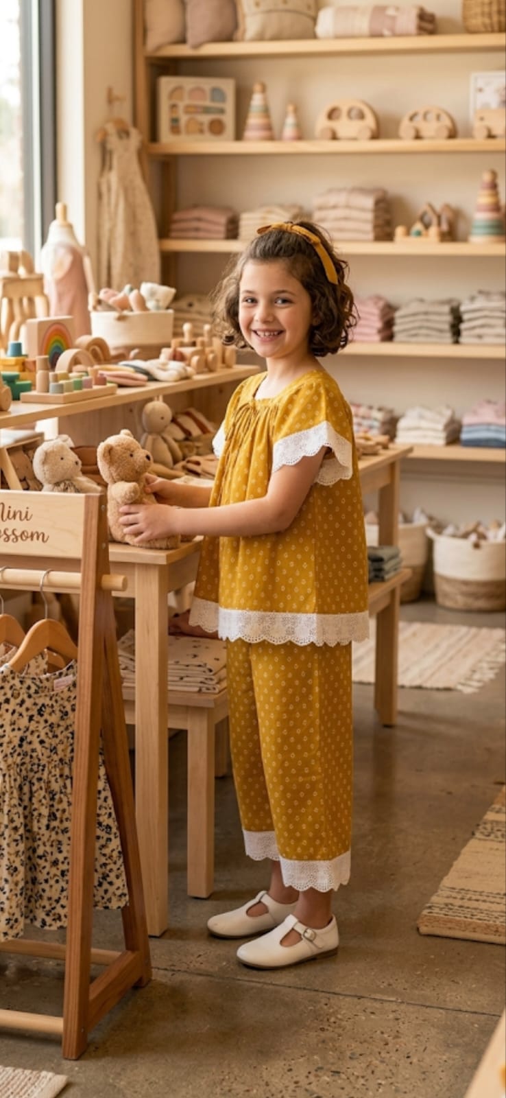 Girls top pajama cotton set
