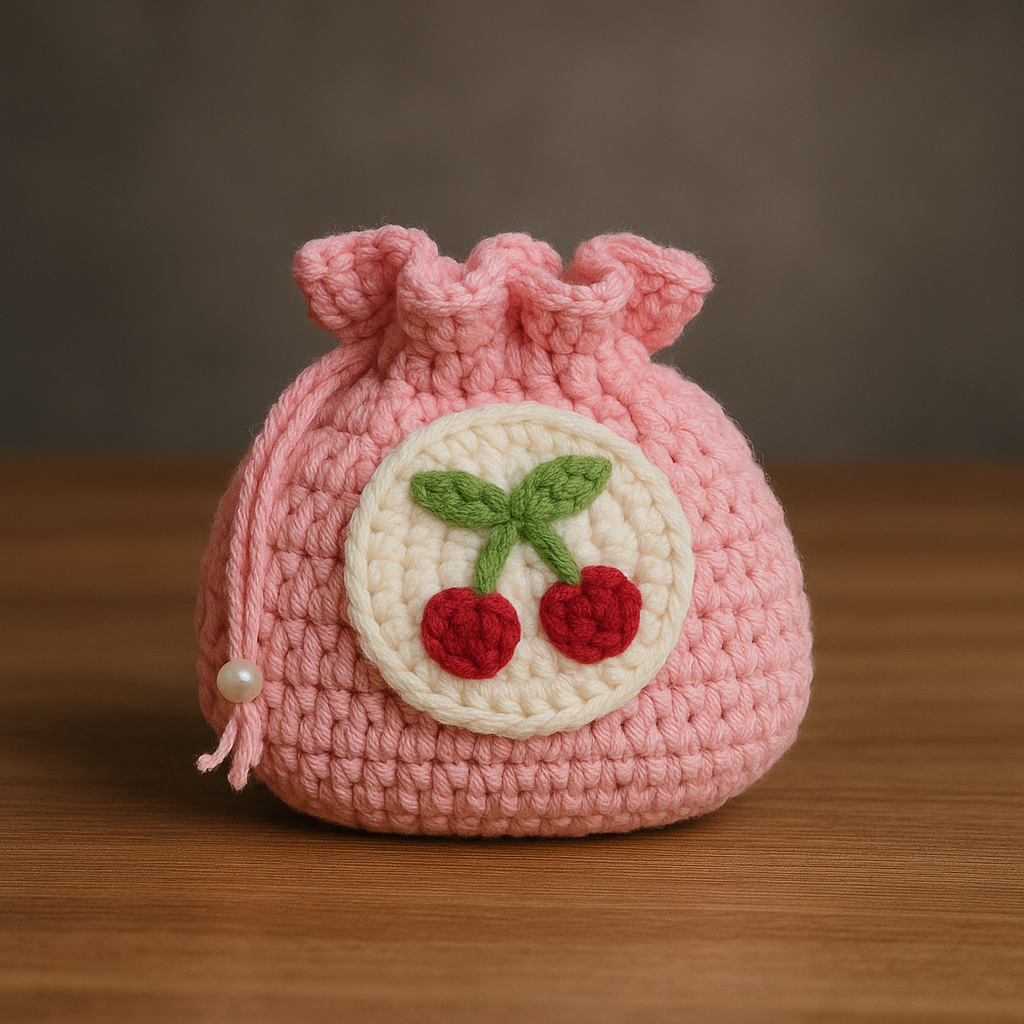baby girl purse cherry design hand made