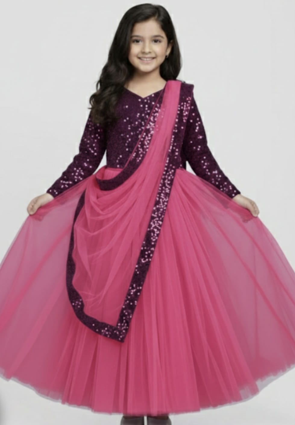 party wear lehenga top dupata set baby girls