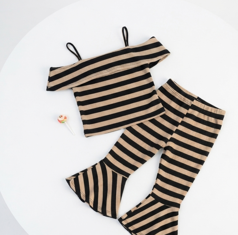 Stripes lines top pajama set