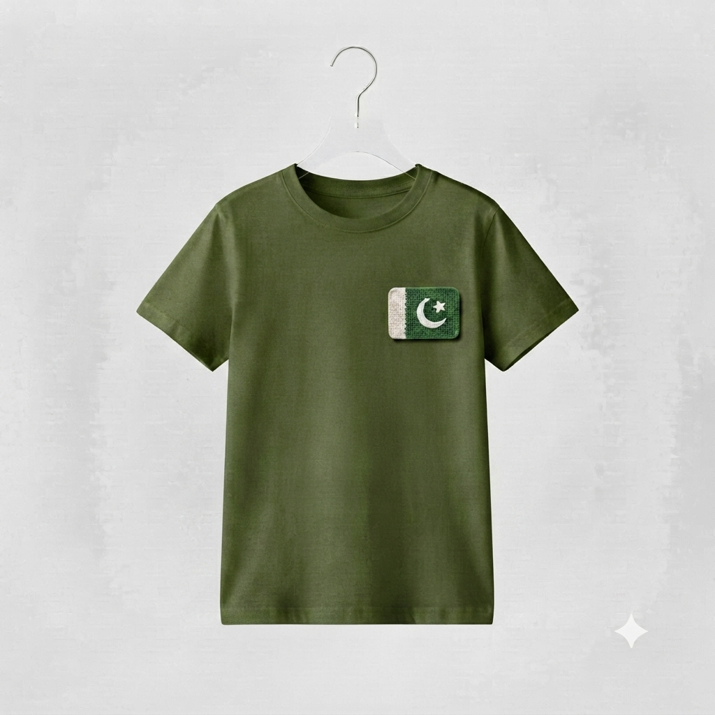 14 August cotton top knitted flag