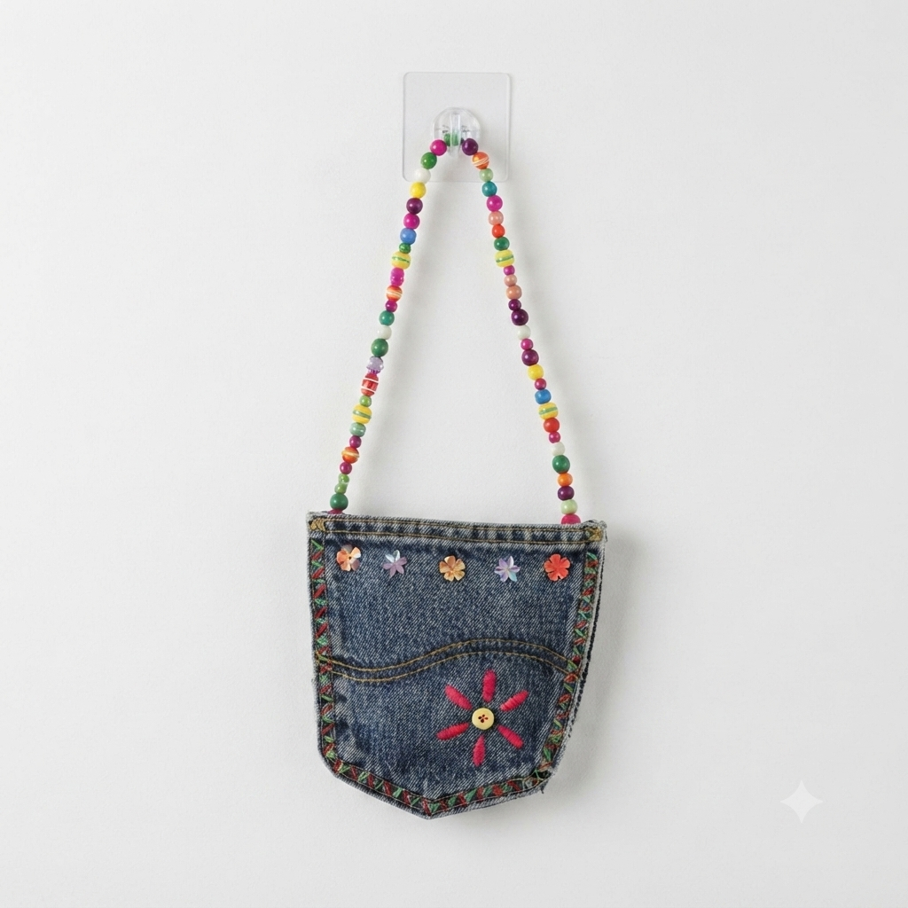 Hand bag for girls jeans
