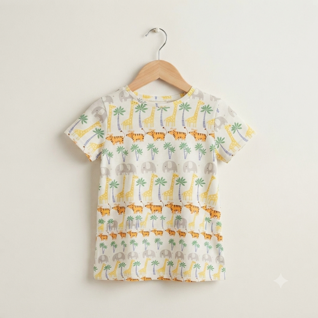 Animal printed cotton top