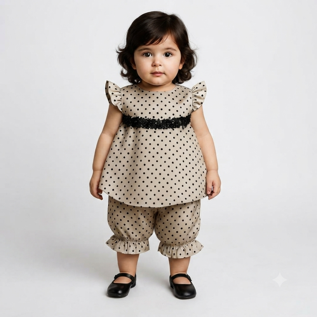 2 piece girls shirt short set cotton soft summer