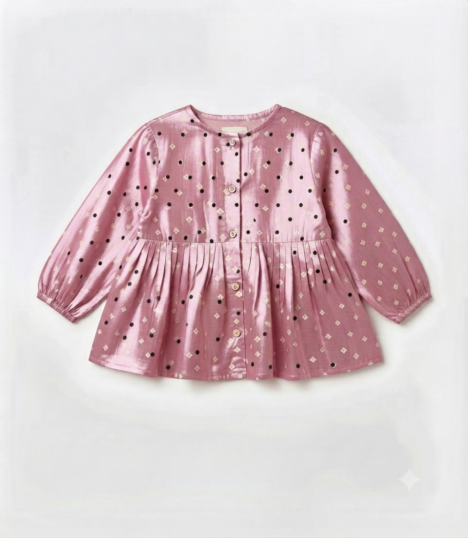 Cotton satan top polka dots trending