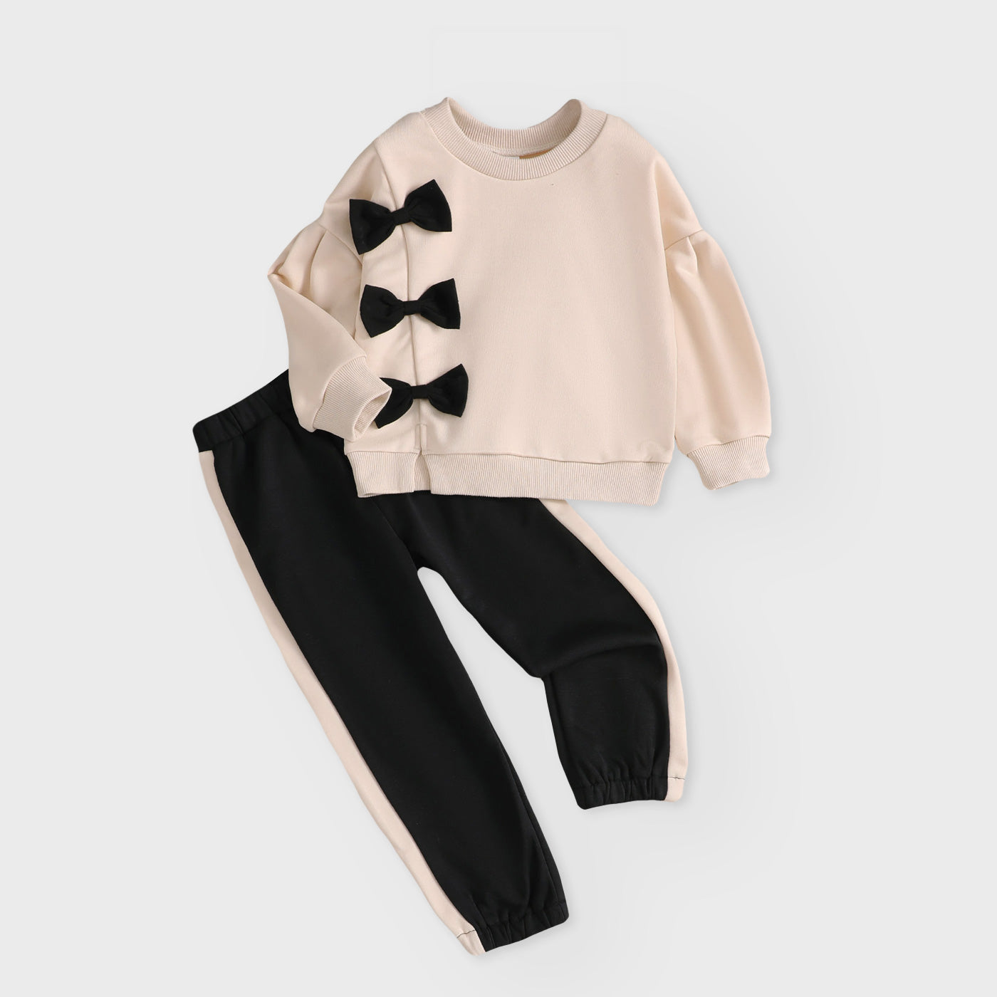 Girl 2pcs Sweatshirt & Elastic Waist Pants Set (Winter Stuff)