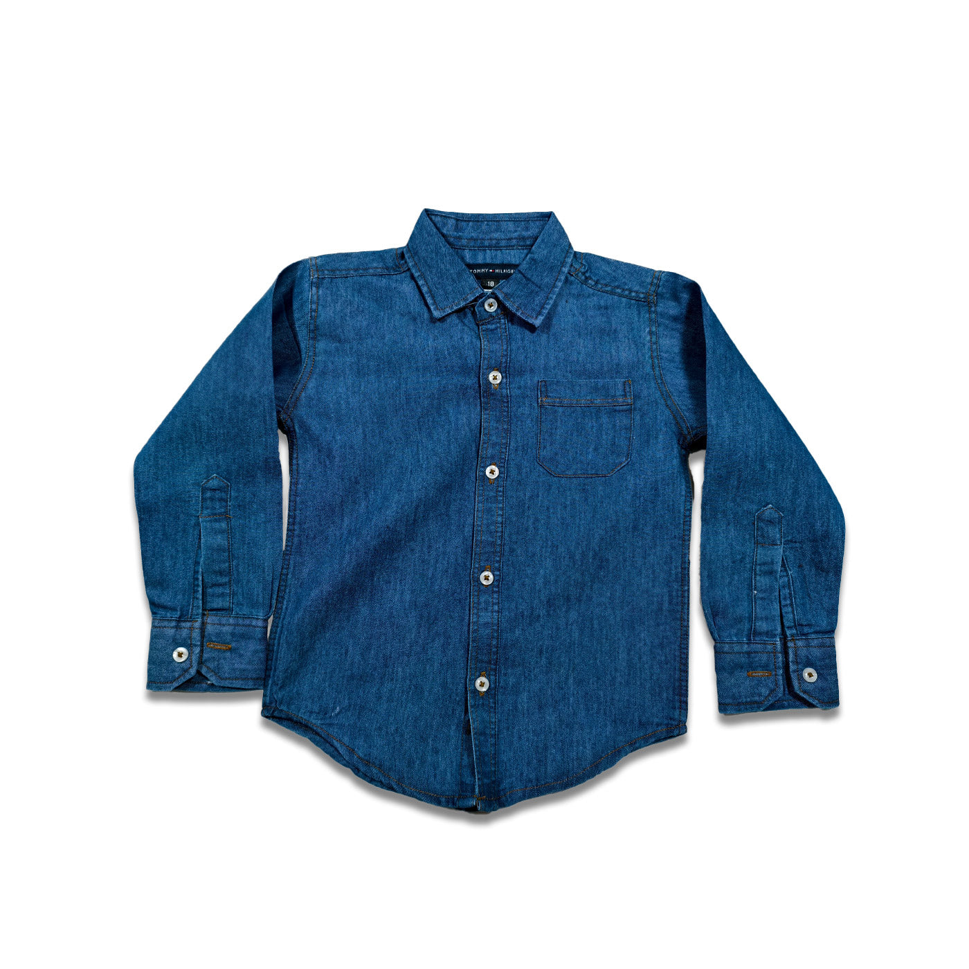 Summer Boys Toddler Stylish Denim Full-Sleeve Shirt