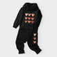 Girls Heart Print Hoodie & Joggers