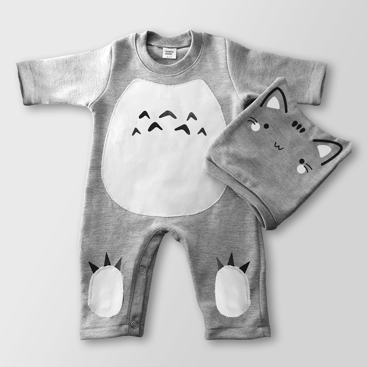 Baby Toddlers Cute Cat Romper with Beany  (Winter Stuff)