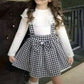 Girls Toddler skirt check design with top Dress Style