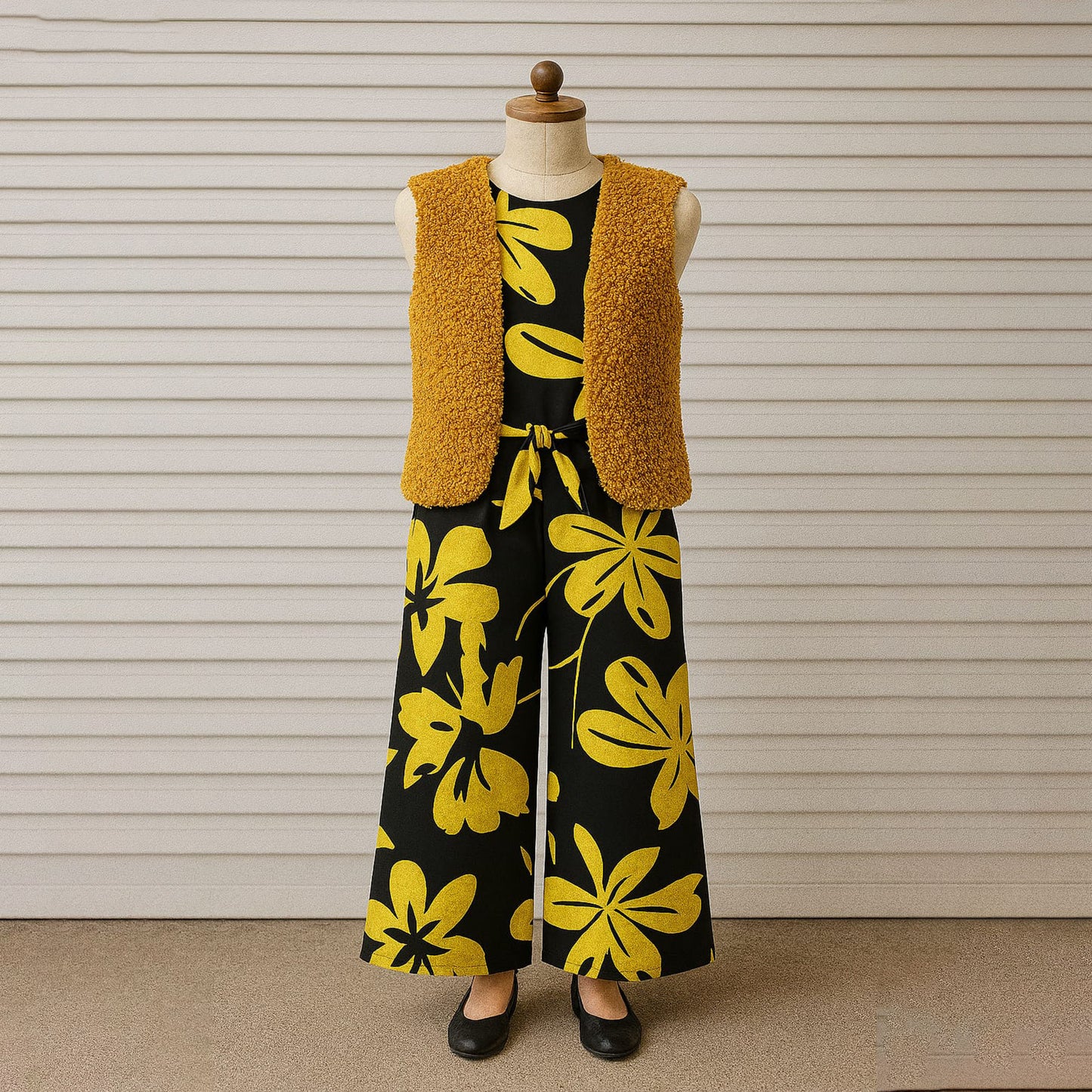 2 PIECE JUMPSUIT LENEN WITH FLEECE TOP