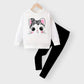 Girls Cartoon Graphic Long Sleeve Pullover & Joggers