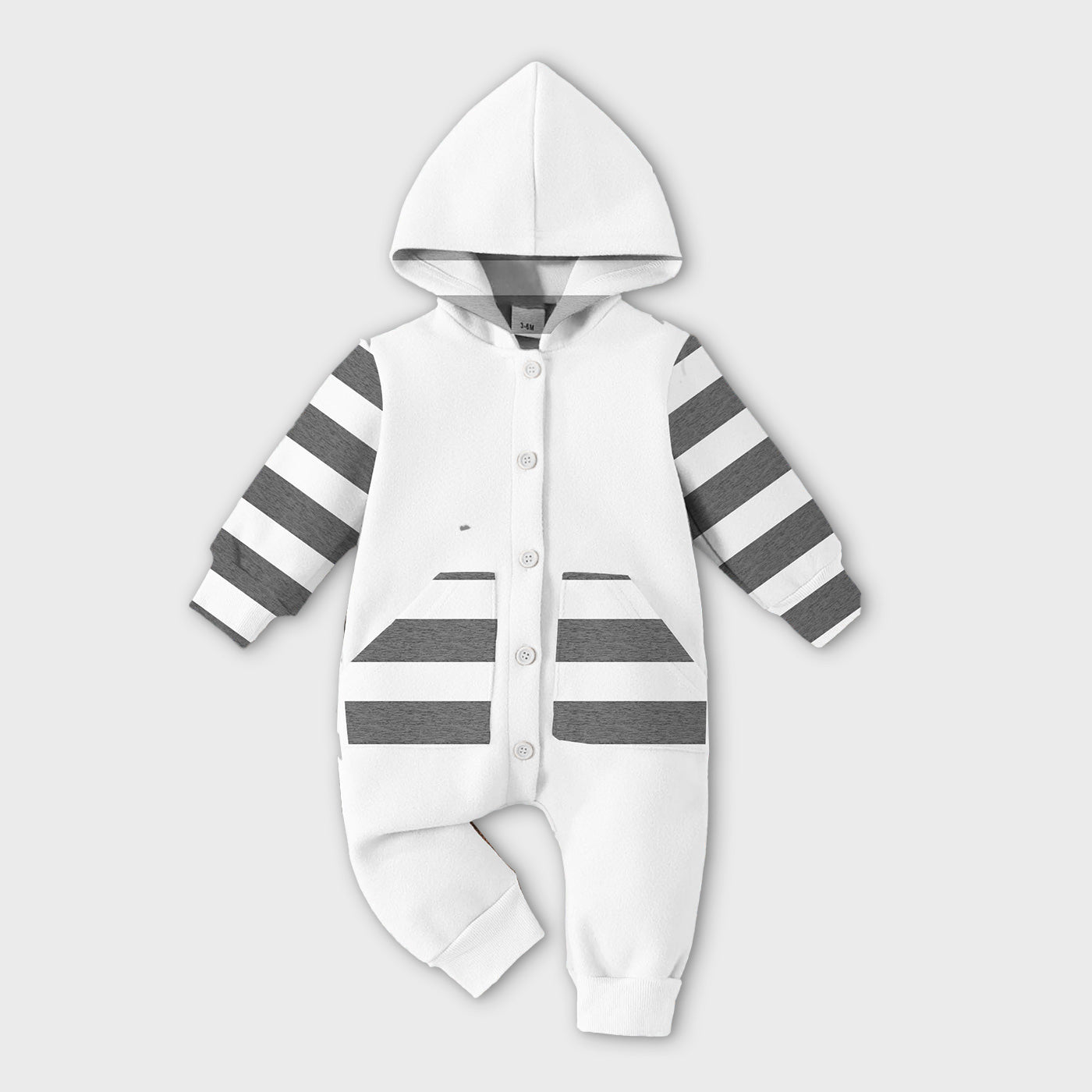 Baby Boy/Girl Hooded Bodysuit Lining Romper (Winter Stuff)