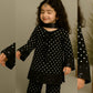 sale on hy WINTER SUIT velvet BLACK POLKA DOTS